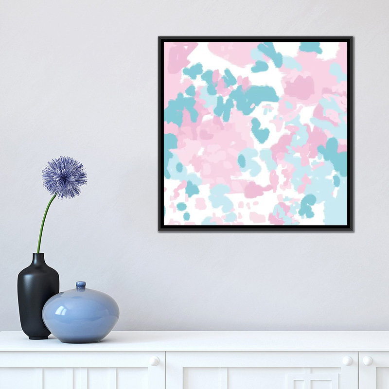 « danni », reproduction d’art sur toile, H 18 po x l 18 po x P 1,5 po, Toile avec cadre noir, Pas de tapis