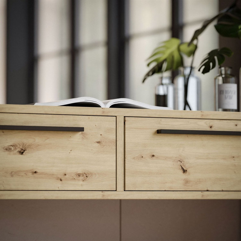 Dressing Table, left-side mirror;  black handles