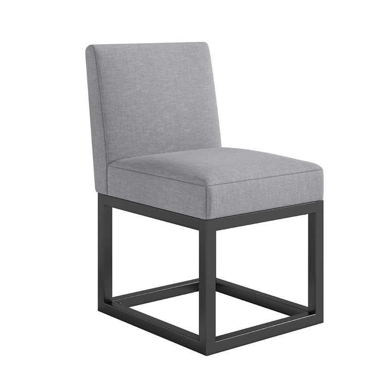 Chaise de salle à manger rembourrée Beppina, Gris