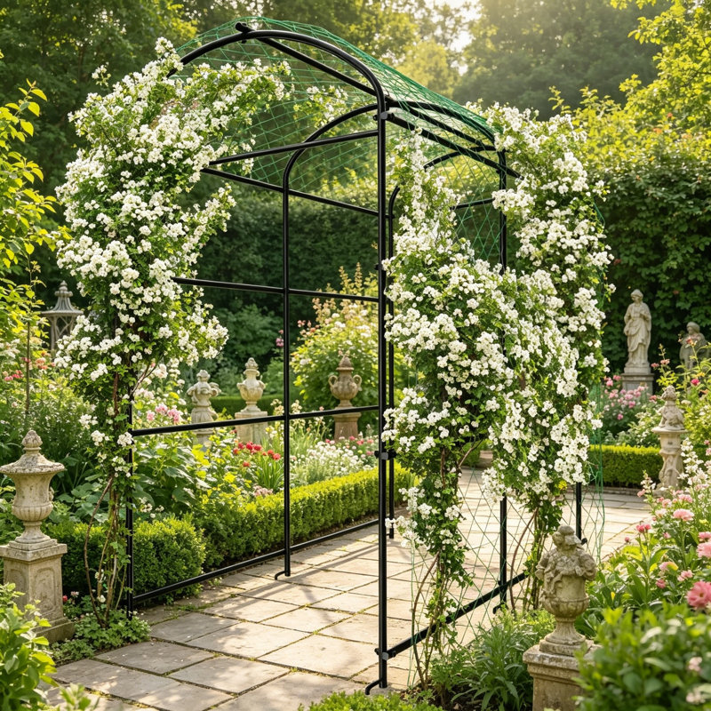 222cm H x 120cm W Metal Arched Trellis