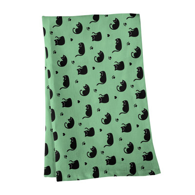 Serviette à thé à motif chat Mcguigan