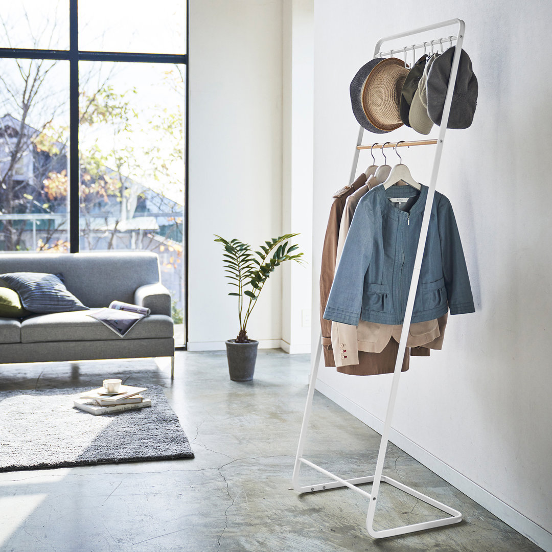 Steel 8 - Hook Freestanding Coat Rack Yamazaki Home 