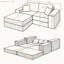 Canapé modulaire modulaire en nuage, canapé rembourré en forme de L moderne avec repose-pieds amovible, canapé-lit à siège profond avec coussins décoratifs pour le salon, un appartement, un petit espace-763825768