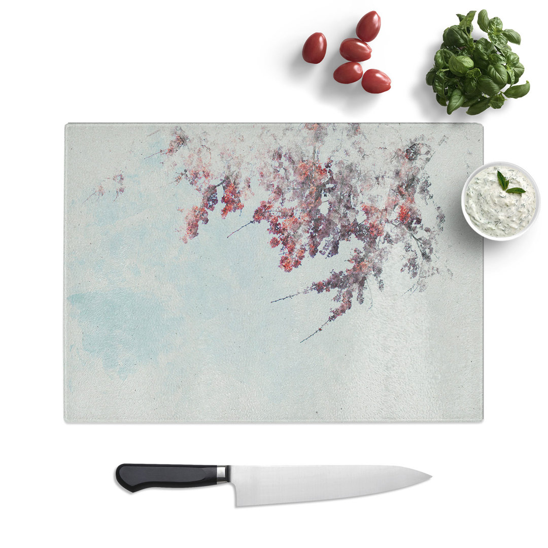 Branches of a Cherry Blossom Tree Watercolour Chopping Board