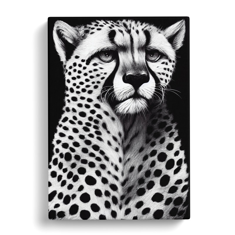 Cheetah Chalk - Wrapped Canvas, 60cm H x 40cm W x 3cm D