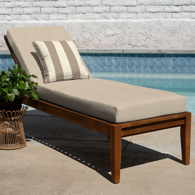 Meridian Outdoor Chaise Lounge Cushion – Weather-Resistant, Reversible, Plush Comfort