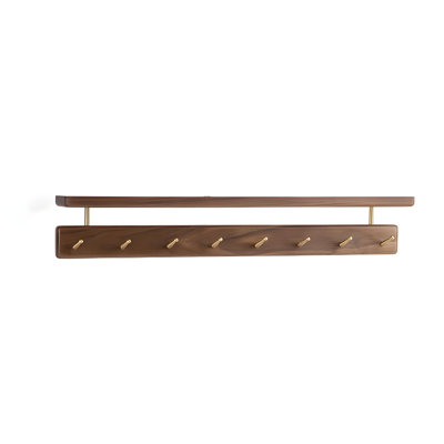 Wall-Mounted Shelf With Hooks -  Entryway Hanging Shelf With Hooks For Bathroom, Living Room, Bedroom