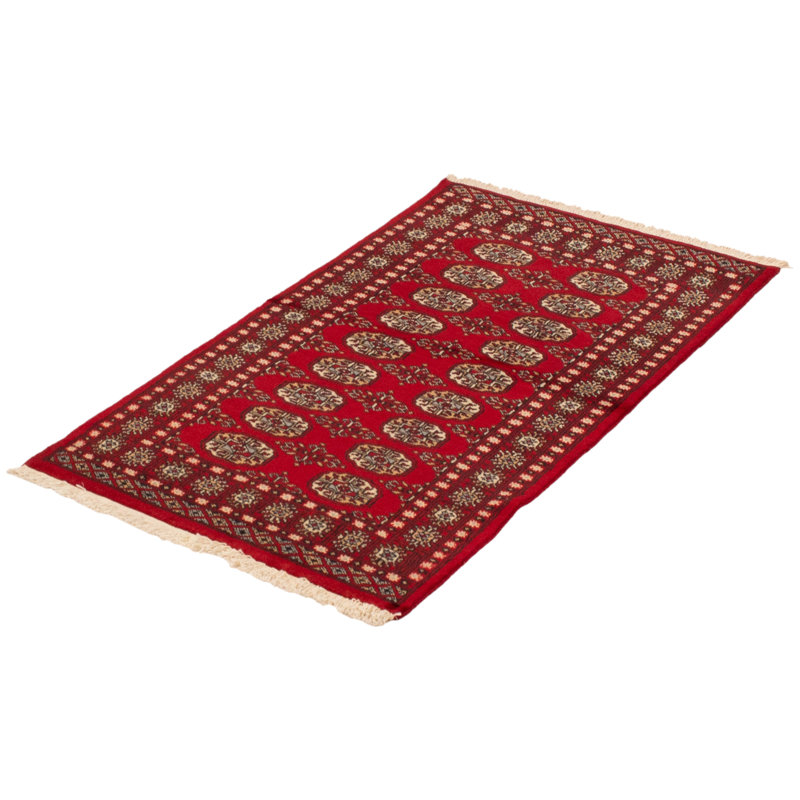 Tapis unique en laine rouge foncé 3 pi 1 po x 5 pi 3 po One-of-a-Kind Peshawar