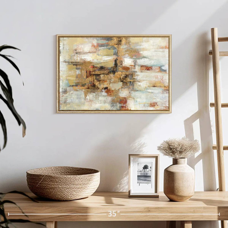 Old Bridge Reminiscence, Cadre flottant en bois naturel, 19 po x 13 po