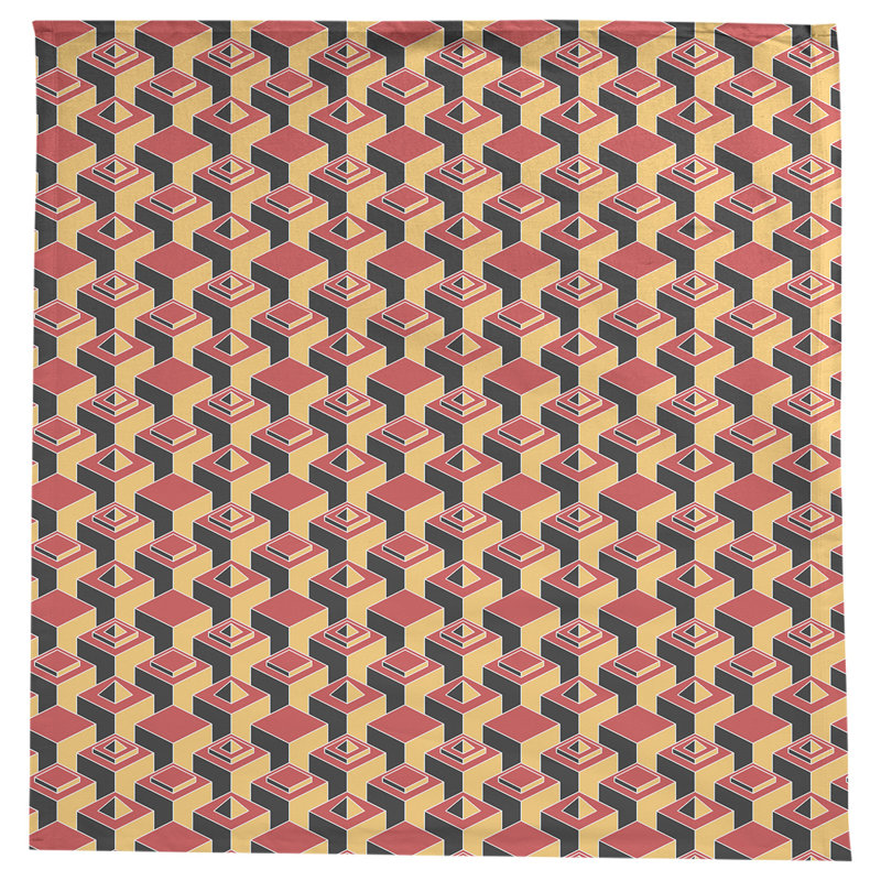 Nappe de gratte-ciels classiques, Rouge/jaune