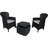 Outdoor Lounge Set Napoli, Garden Set With 2 Armchairs And 1 Container Table, Rattan Effect Sitting Area-1815359962-1815530433