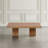 Jayveion Modern Rustic 55" Solid Wood Double Pedestal Coffee Table With Butterfly Joint Inlay