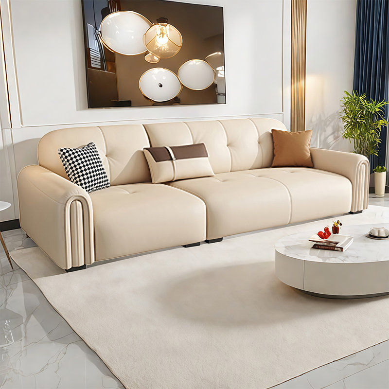 Canapé droit simple de style nordique, H 33,85 po x l 98,42 po x P 35,43 po, 4