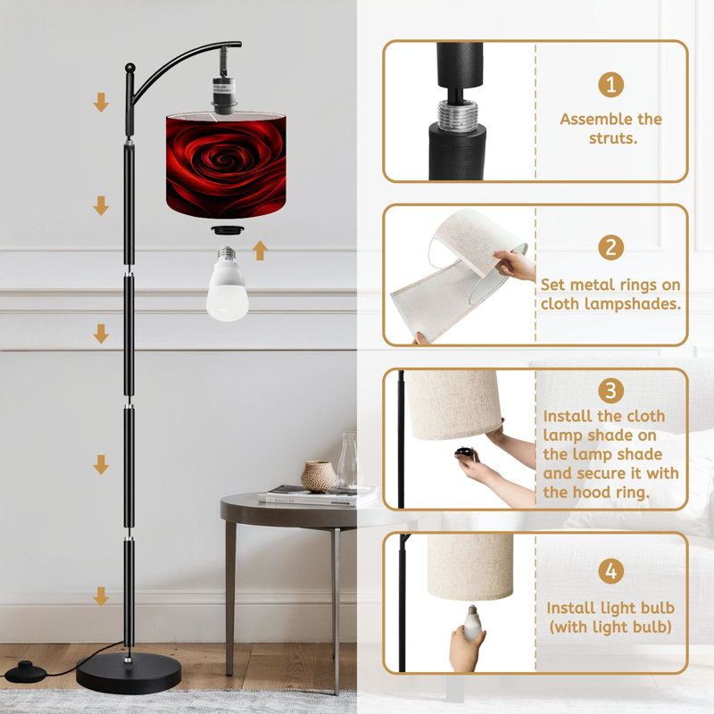  Lampe sur pied Arc Red Rose