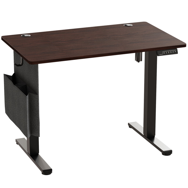 Seilles 55.1" W Height Adjustable Standing Desk, Black