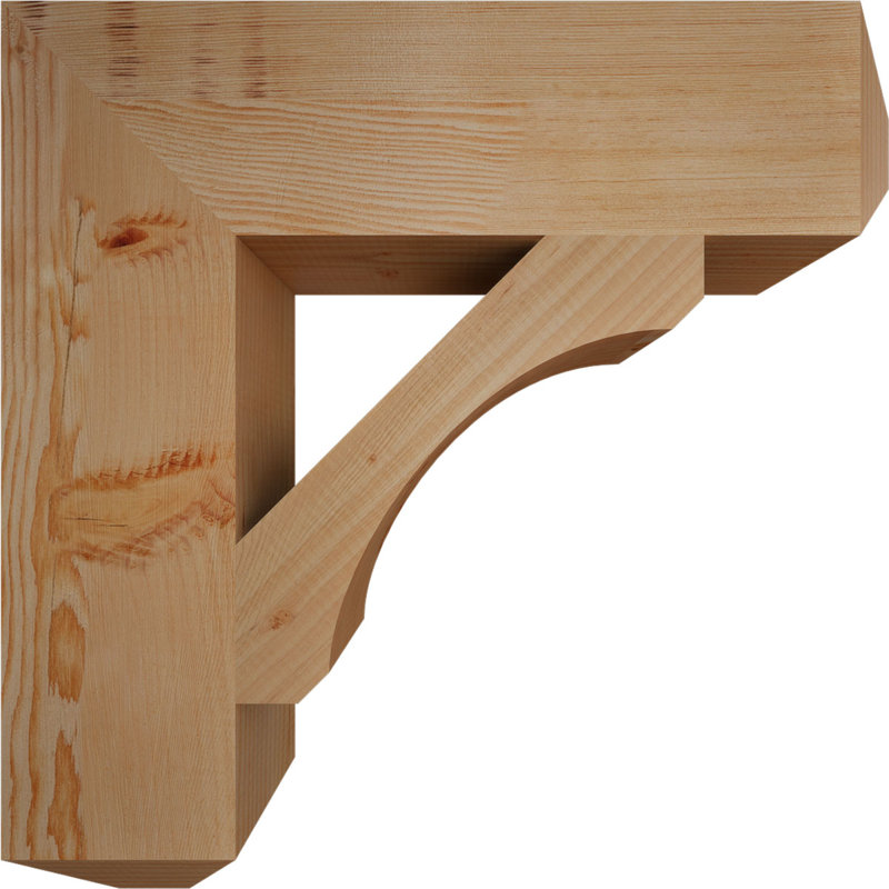 H Support en bois / corbeau, Douglas (lisse), H 24 po x l 5,5 po x P 24 po