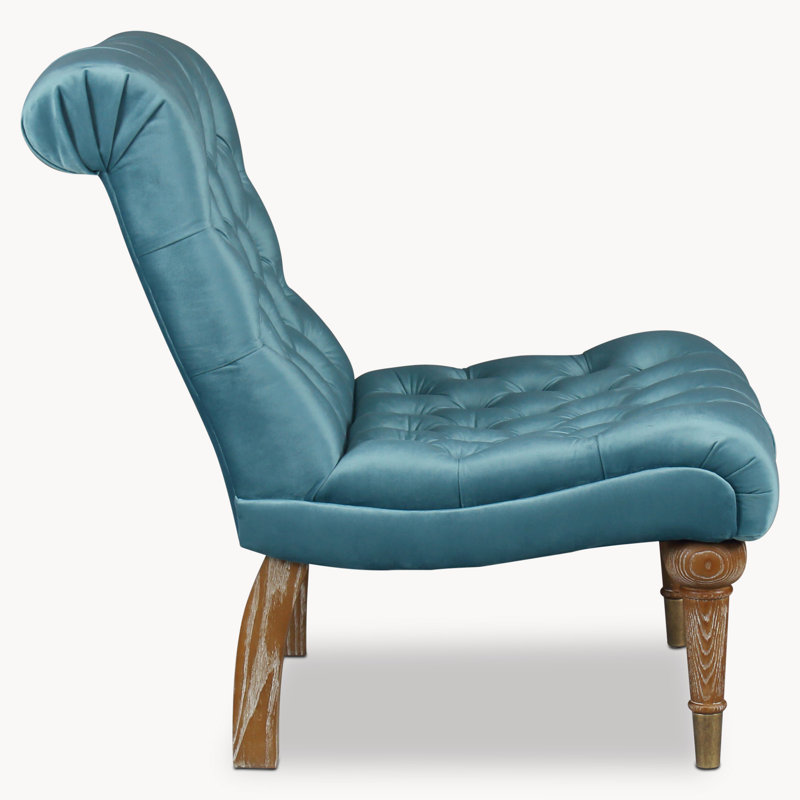 Argelis Upholstered Slipper Chair, Blue