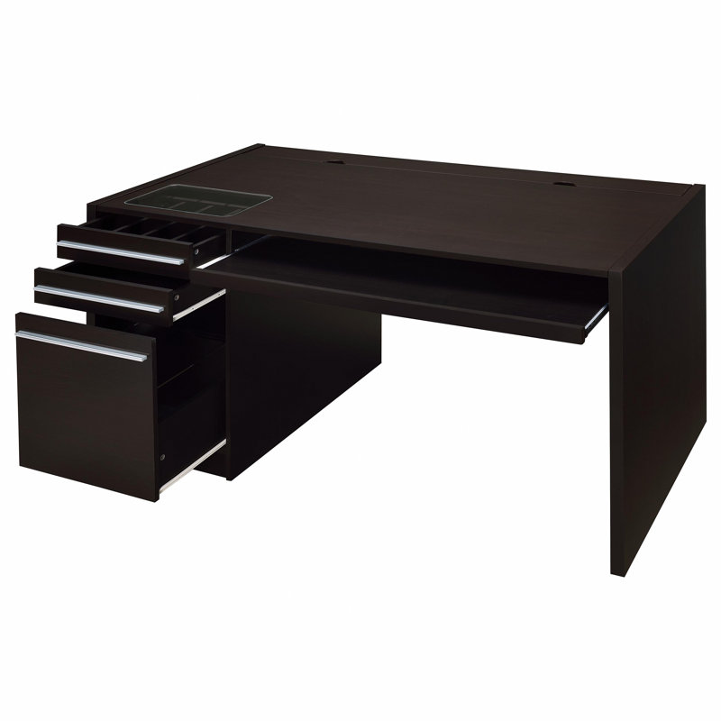 Cappuccino 3-Drawer Office Computer Desk