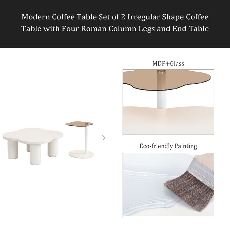 Ensemble de 2 tables basses Modern