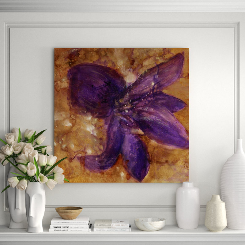 Violet Passion Painting, 30" H x 30" W x 1.5" D, Knife Gel