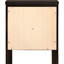 Table de chevet rectangulaire à 2 tiroirs Cappuccino avec 2 tiroirs de rangement, structure en bois massif, pour la chambre à coucher, 25,59 pouces de hauteur, 21,42 de largeur, 15,3 de profondeur, finition brun chaud, hauteur, largeur, profondeur