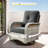 12 - Person Patio Furniture Set with Swivel Rockers, Outdoor Wicker Rattan Sectional Seating Group with Cushions, All Weather Sofa Conversation Set with Fire Pit Table for Garden Backyard-211084139