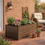 Lit de jardin surélevé en acier galvanisé avec bordure de sécurité 74,6 po x 35,4 po x 25 po, noyer
