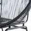 Chaise d'extérieur en osier de patio, rotin PE sarcelle et structure en fer, ensemble de 2