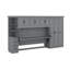 Lit escamotable simple avec garde-robe et 3 armoires supérieures, lits escamotables en bois avec bureau et tiroirs de rangement-48502918