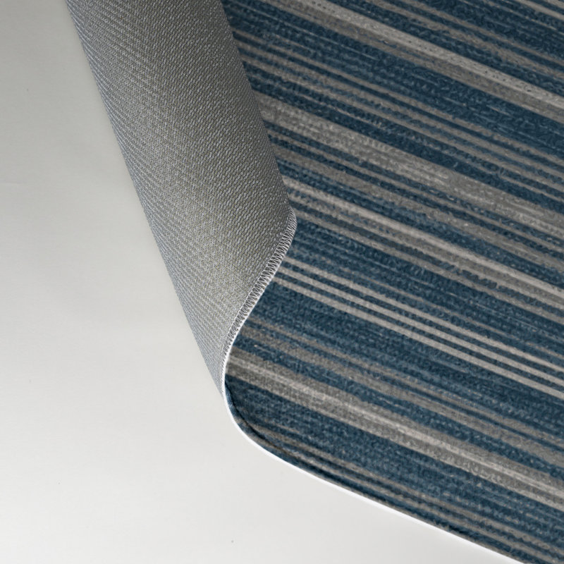 Tapis intérieur / extérieur vert HorizontalStripes, Rectangulaire 3 pi x 5 pi