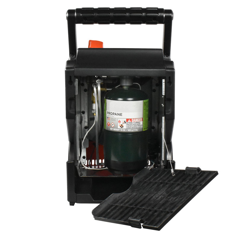 Compact Black and Orange Propane Radiant Space Heater