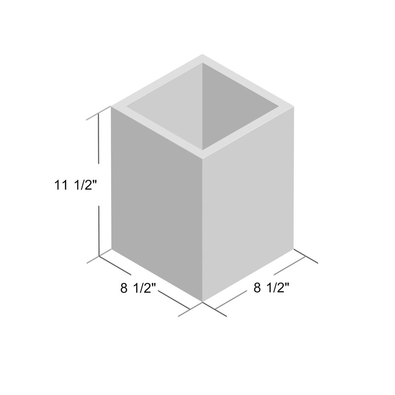 Parquet Resin Open Waste Basket - 3 Gallons