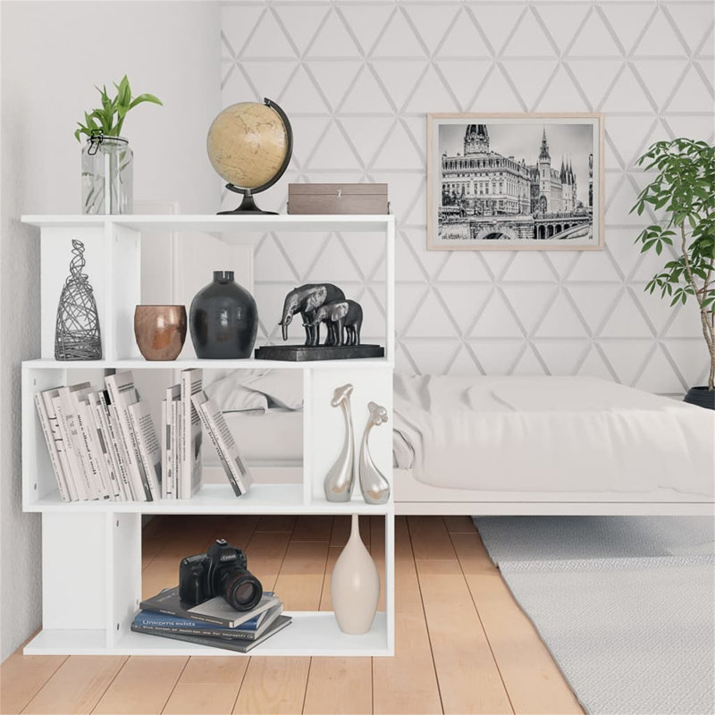 Arnya 96cm H x 80cm W Standard Bookcase, White