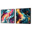 Creolia - Ensemble de 2 collages carrés abstraits-102163005-102163007