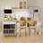 82.7 Inch Kitchen Island With Extendable Dining Table For 4-6 Person,Two-Tone Kitchen Table With Double-Sized Storage, Power Outlet, Kitchen Island With Storage 2 Drawers 2 Side Open Shelves