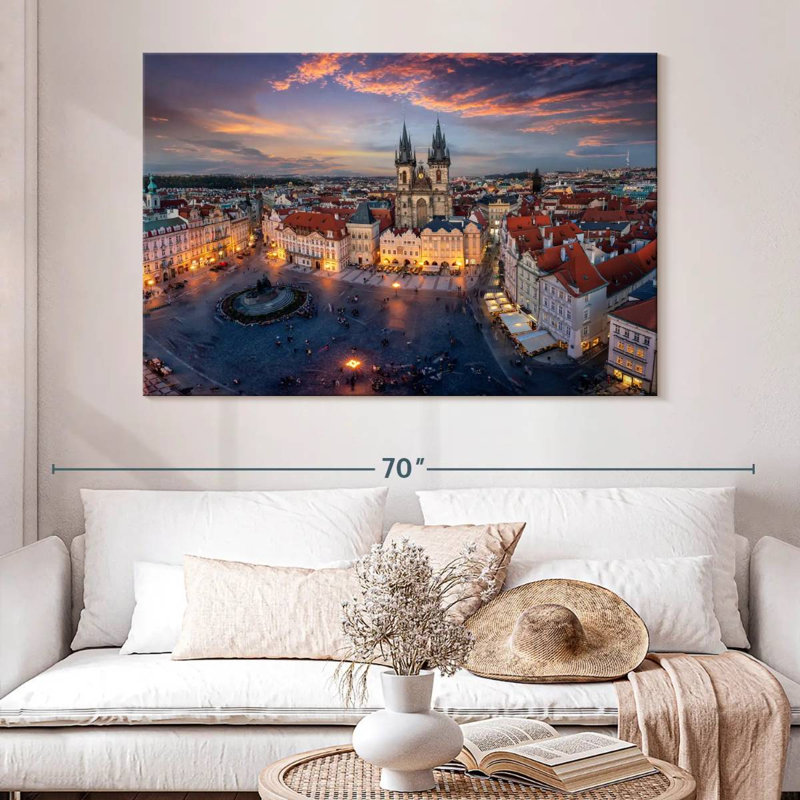 Hannes Prague City Square, 34" H x 51" W