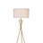 Mid-Century Metal Floor Lamp With Hourglass Design, Matte Gold Finish, And On/Off Rotary Switch For Elegant Lighting