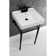 Edwardian Ceramic Rectangular 20" Console Bathroom Sink
