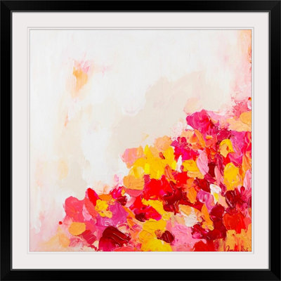 'Buttercup' by Fultonham Painting Print in Red, Pink and Yellow Color