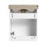Meuble-lavabo flottant mural 18 po avec lavabo en céramique et porte d'armoire à fermeture en douceur, pour petite salle de bain-115922417