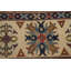Tapis oriental rouge à motif géométrique rouge Kazak
