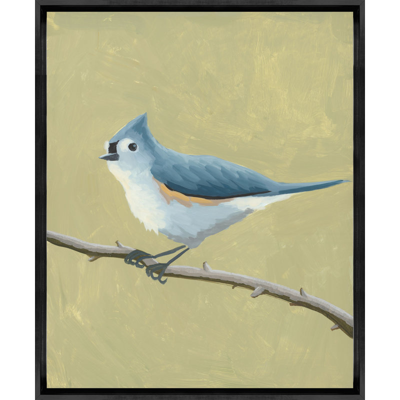 Petit oiseau bleu I, H 31,5 po x l 25,5 po