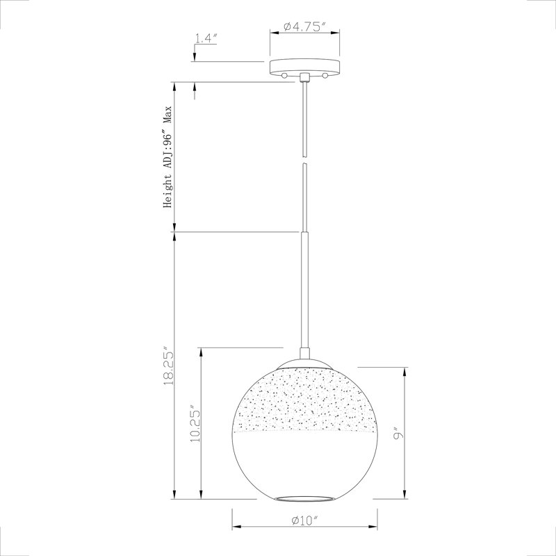 Aver 1 - Light Single Pendant, 18.25" H x 10" W x 10" D, Soft Gold