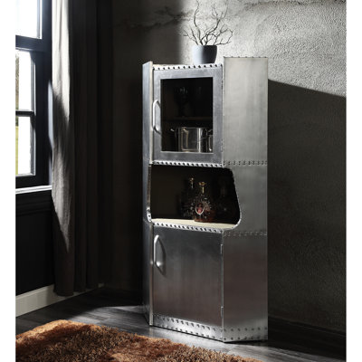 Armoire 2 portes en aluminium avec tablette pour divers besoins de rangement et 1 article