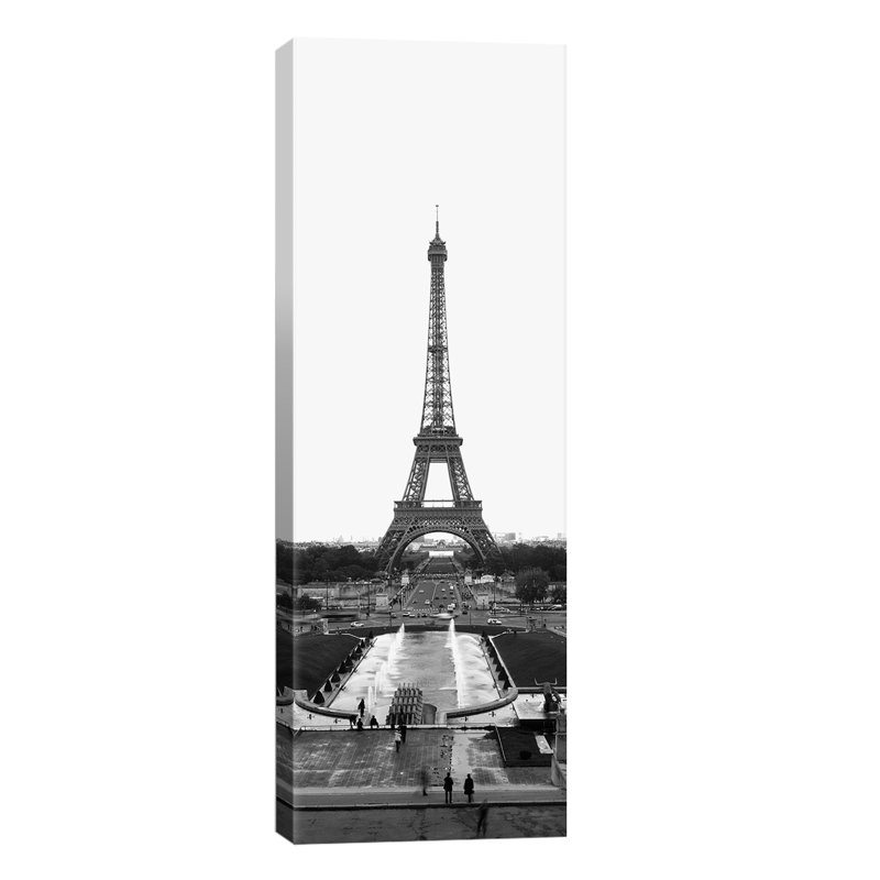 Jardins Du Trocadero, Pont D'Iena & Eiffel Tower, Paris, Ile-De-France, France - No Frame Print on Canvas