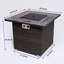Table de foyer au gaz 30 pouces au propane, capacité de production de chaleur de 40000 BTU, brun foncé, plateau de table en carreaux de céramique, structure en acier, housse de pluie au propane avec couvercle, puissance, structure, fourni