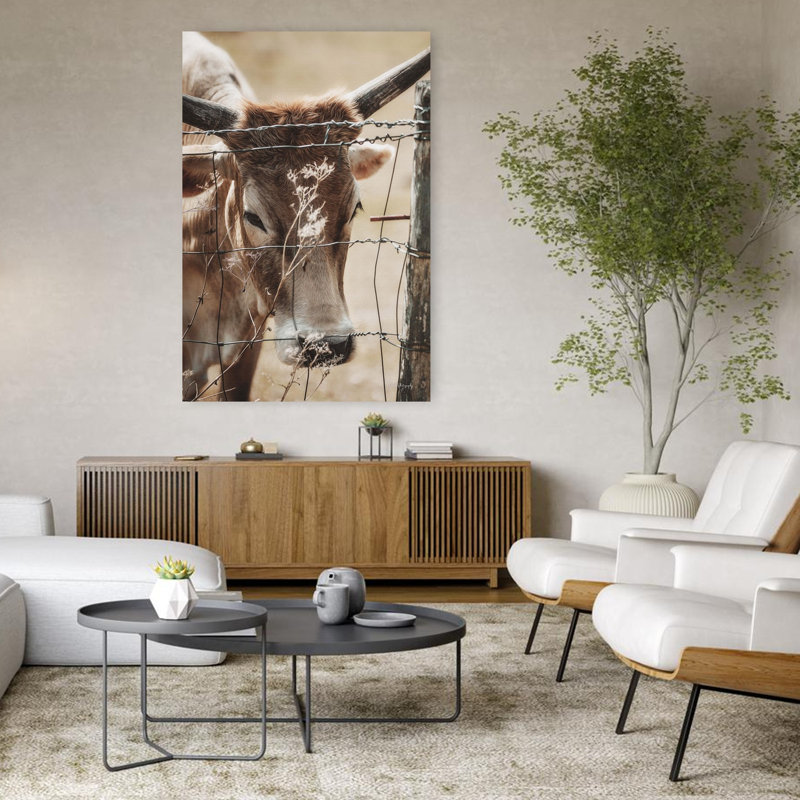 Art profond de la vache contemporaine, H 48 po x l 32 po