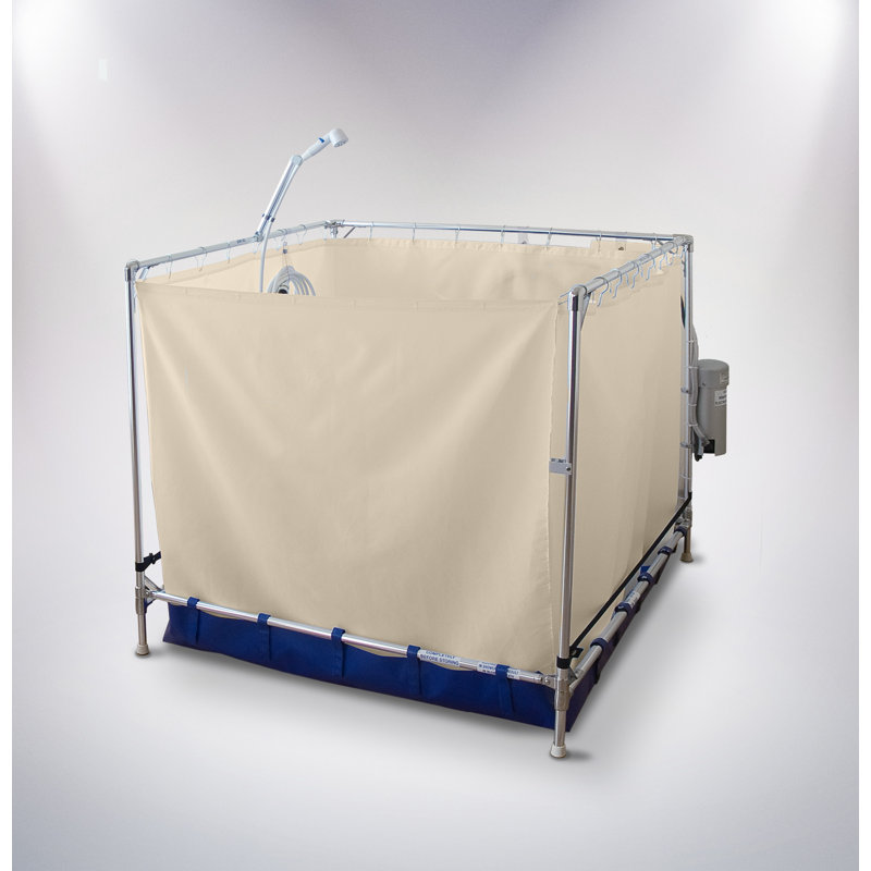 46'' W 44'' H Semi-Frameless Rectangle Reversible Shower Enclosure