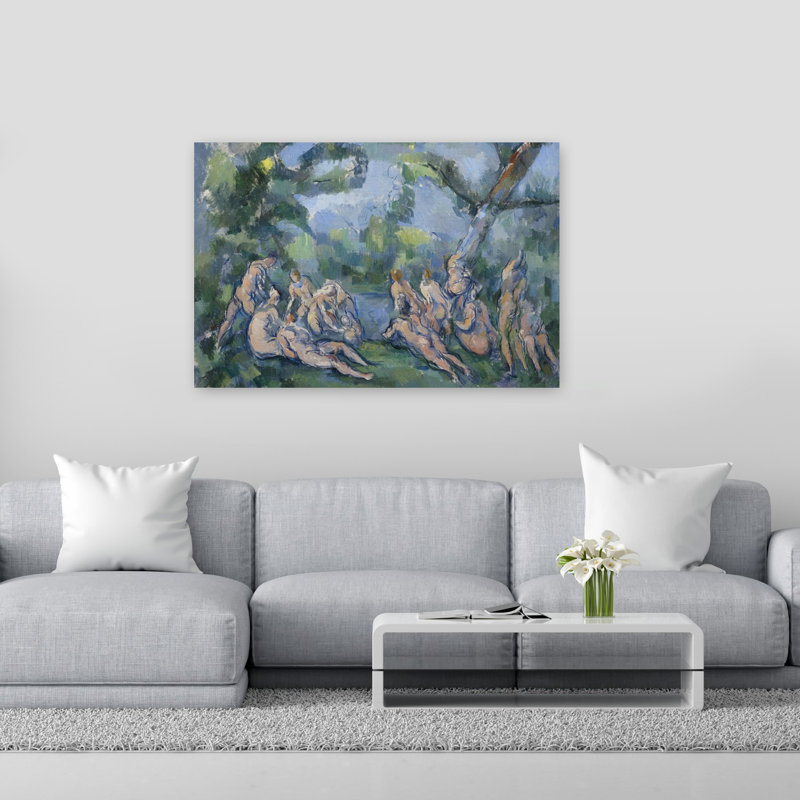 Les Baigneuses, 1899-1904, estampe d'art mural abstrait contemporain, H 40 po x l 60 po