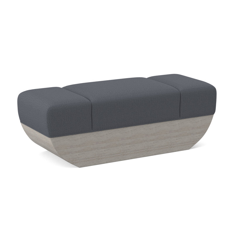 Banc rembourré Ark, 100 % polyester port Elise, Bisque